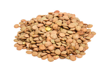 Lentils Isolated on White Background