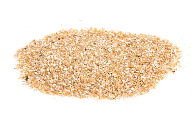 Pearl barley heap isolated on white