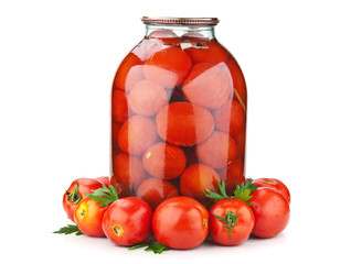 fresh and pickled tomatoes