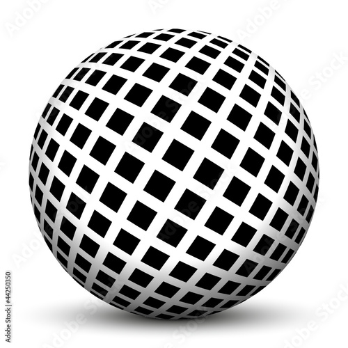 Fototapete Kugel 3d Optische Tauschung Linien Mathematik Illusion Senoldo