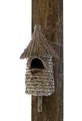 Rustic Forest Bird House on white