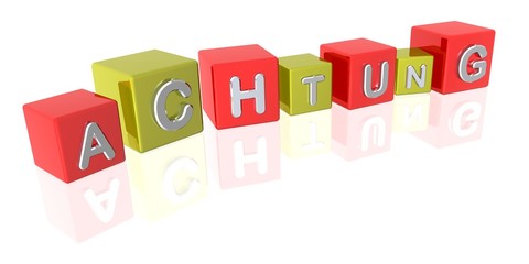 3D Bunte Würfel - ACHTUNG I