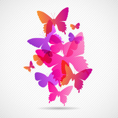 Obraz na płótnie Canvas Vector butterflies background design. Collorfull EPS 10 concept.