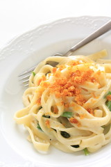 Italian cuisine, Mullet roe and fettuccine for gourmet lunch
