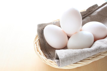 Freshness egg in white color