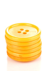 Colorful sewing buttons isolated on white