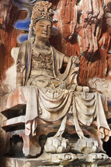 Fototapeta na wymiar Ancient rock carving of China