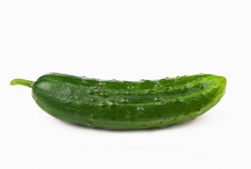 green cucumber isolated on white background