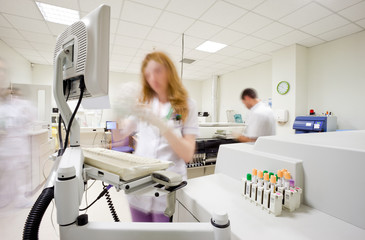 work in laboratory