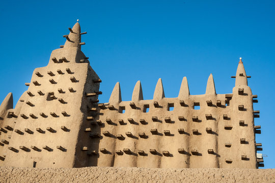 The Great Mosque Of Djenné, Mali, Africa.