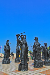 Chinese statues temple thailand