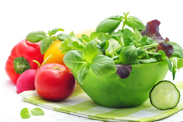 Fresh salad with vegetables