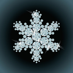 Diamond snow , vector illustration