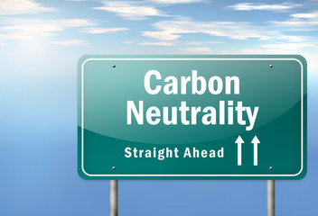 Highway Signpost "Carbon Neutrality"