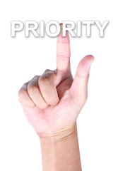 Hand touching priority