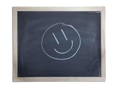 Blackboard with smiley
