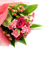 バラとカーネーションの花束