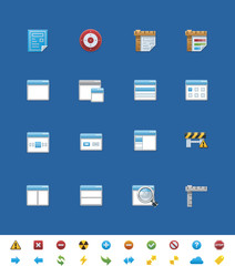 Vector common website icons for webmasters