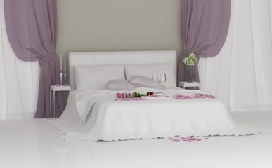 bedroom with flowers