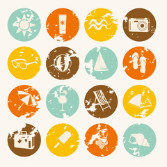 retro summer icons collection