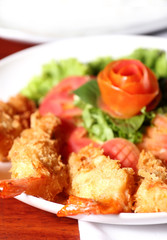 batter-fried prawns