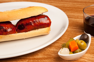 Chorizo baguette