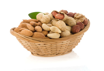 set of nuts isolated on white