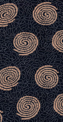 Fabric with spiral patterns