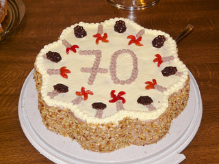 Torte zum 70. Geburtstag