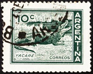 Postage stamp Argentina 1959 Caiman, Animal