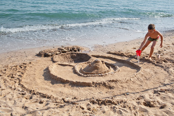 Building sand castle