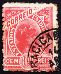 Postage stamp Brazil 1922 Liberty Head, Allegory