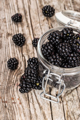 Blackberries in a glass