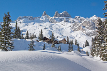 Fototapeta na wymiar Ferie zimowe w górach