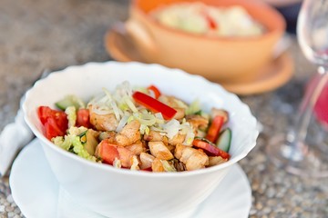 salad with meat