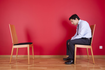 Businessman relaxing