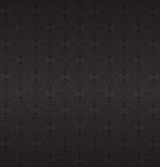 Decorative Charcoal Wallpaper with Ornaments