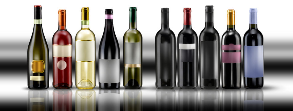 bottiglie su sfondo b/n