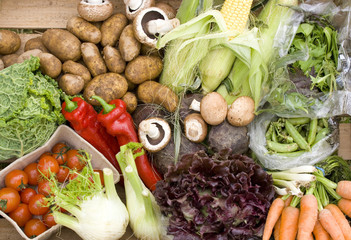Healthy vegetables abstract background