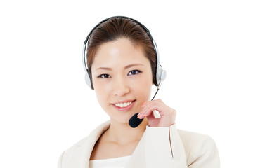 Beautiful business operator. Portrait of asian.