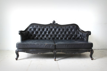 vintage sofa in the room