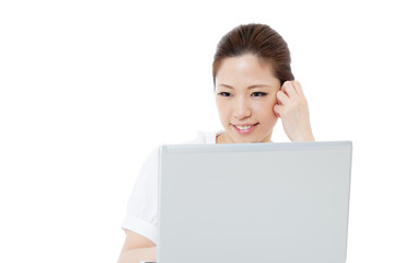 Beautiful business woman. Portrait of asian.