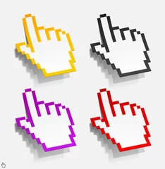 Acrylic prints Pixel cursor in the form of stickers