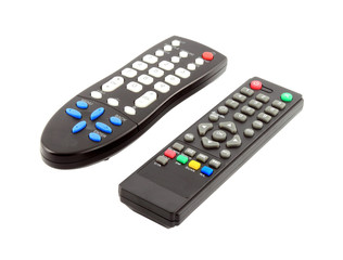 TV remote control on a white background