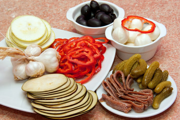 Variety of food on the table