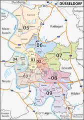 Düsseldorf, Stadtbezirk, Stadtteil