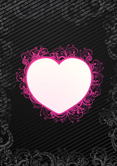 Vector illustration of floral heart
