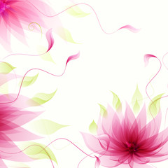 Abstract background with vector pink lotus flower