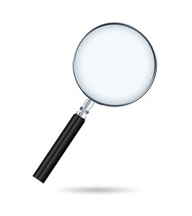 Magnifying glass isolated on white background