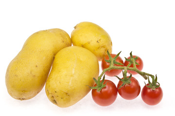 Potatoes and cherry tomatoes